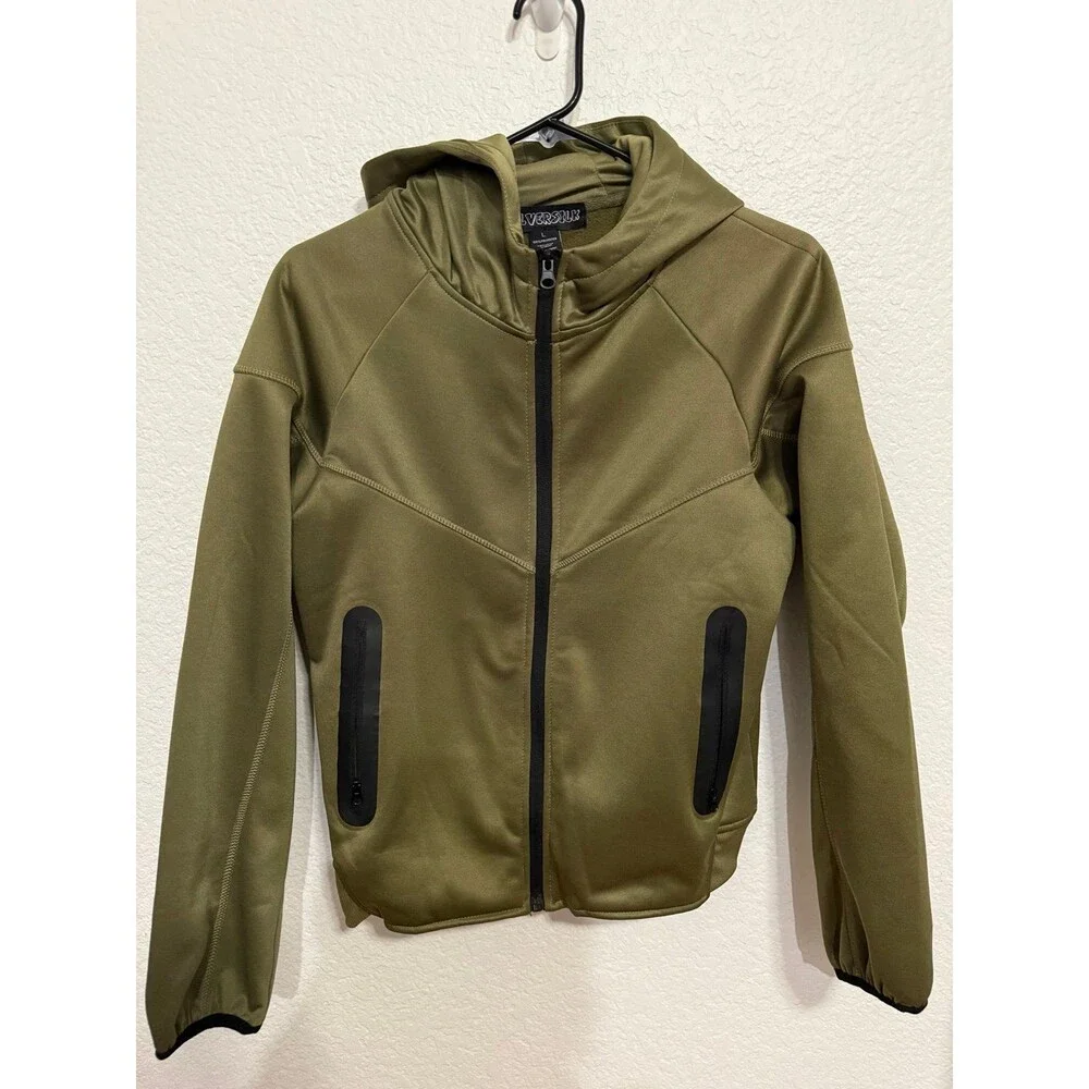 Silversilk Kids Tracksuit Set Size L 10yrs Olive Green Hoodie Jogger Pants
